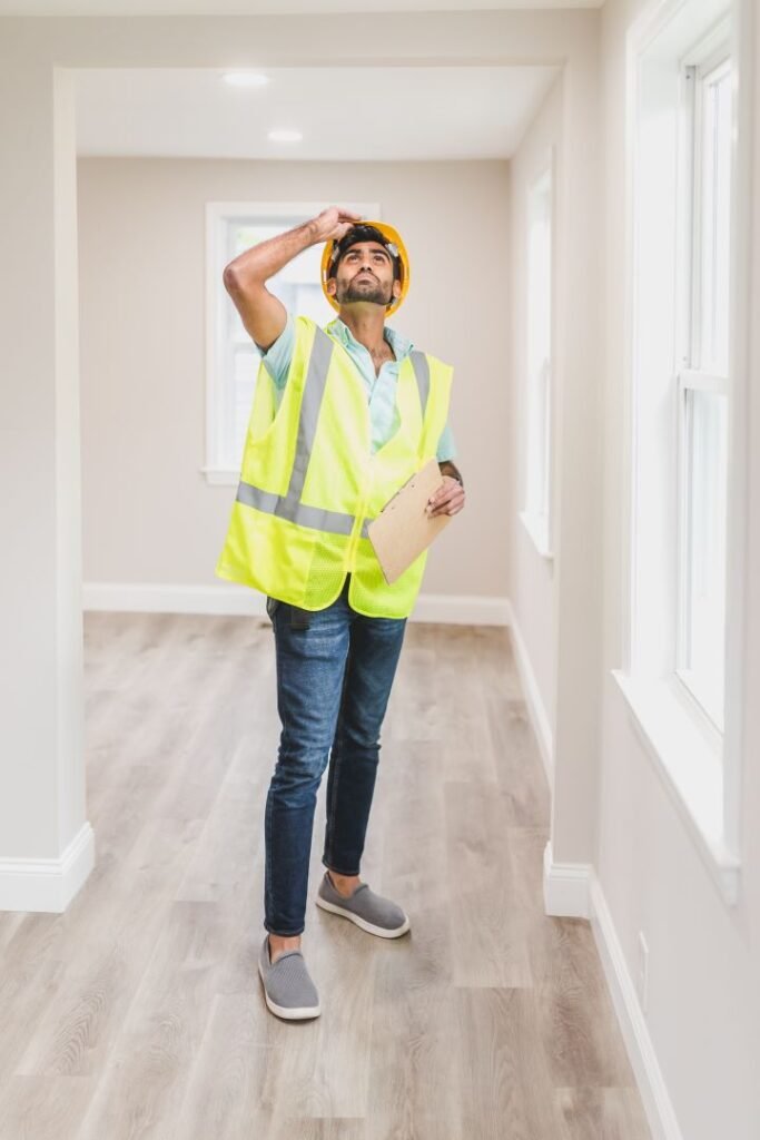home inspector inspecting a house